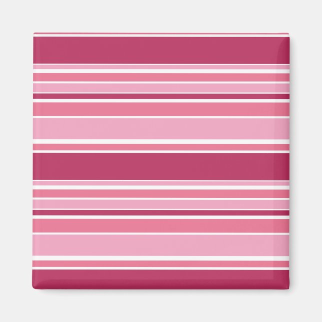 Pink stripes magnet (Front)