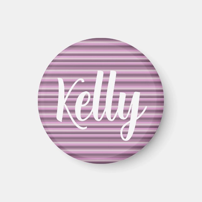 Pink stripes magnet (Front)