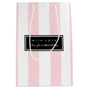 Pink Stripes Medium Gift Bag