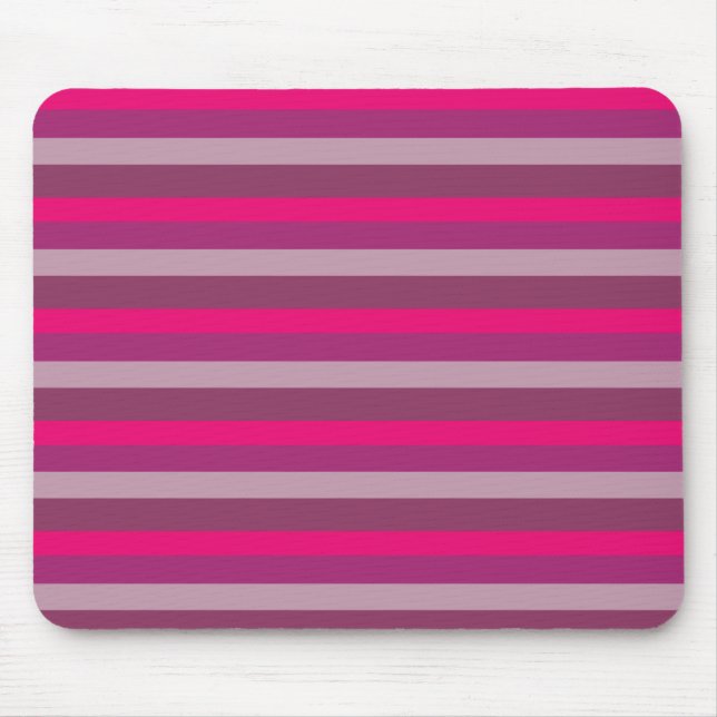 Pink Stripes Mouse Mat (Front)