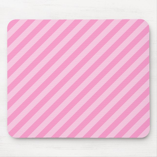 Pink Stripes. Mouse Mat (Front)