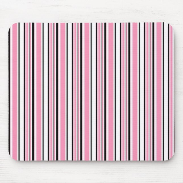 Pink Stripes Mouse Mat (Front)