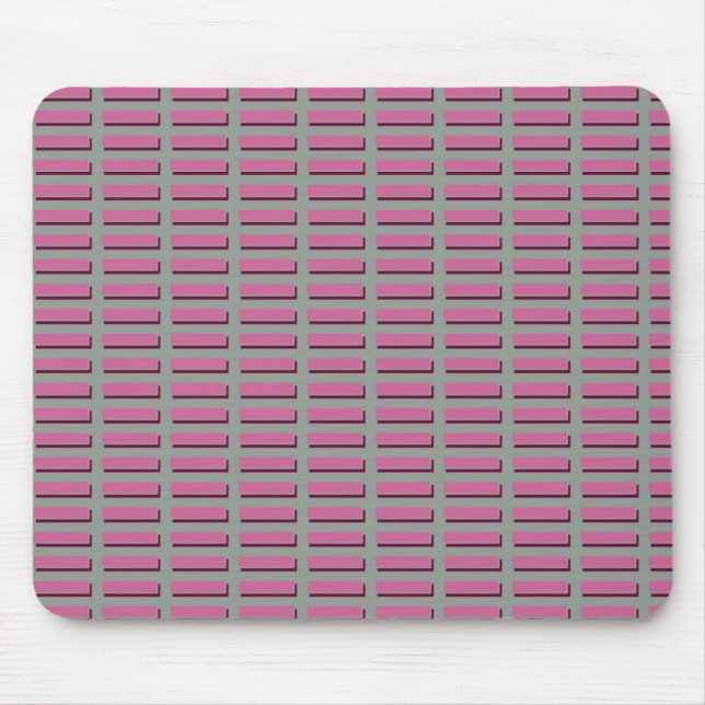 Pink Stripes Mouse Mat (Front)