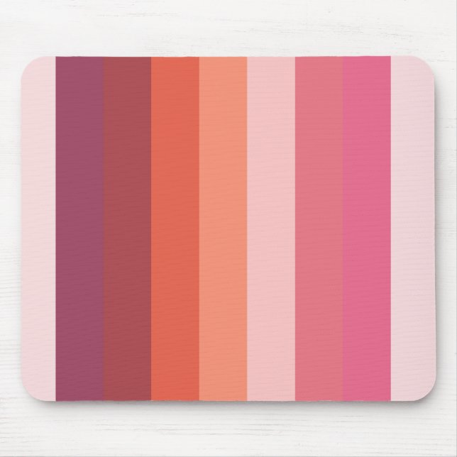 Pink stripes mouse mat (Front)