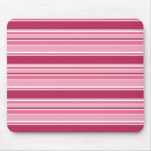Pink stripes mouse mat