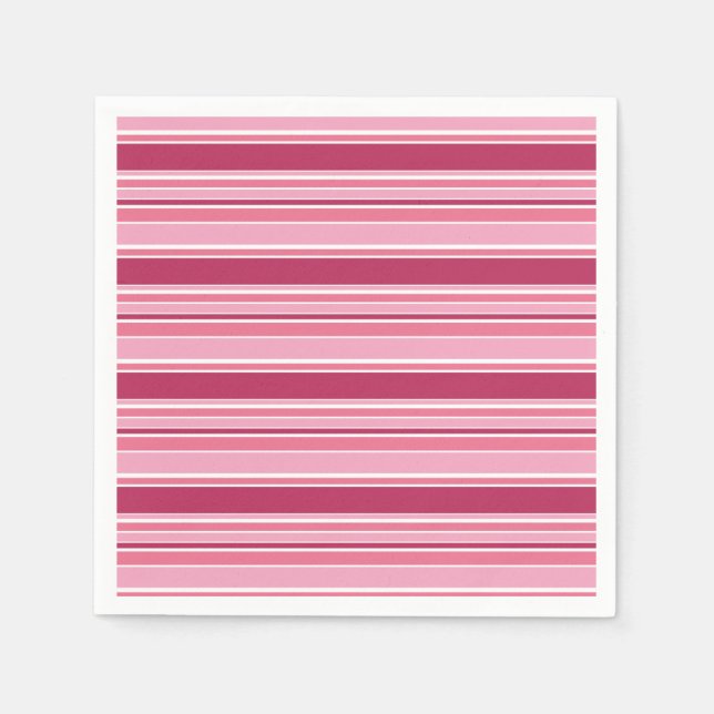 Pink stripes napkin (Front)