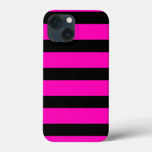 Pink stripes pattern iPhone 13 mini case