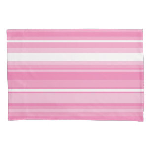 Pink stripes pillowcase