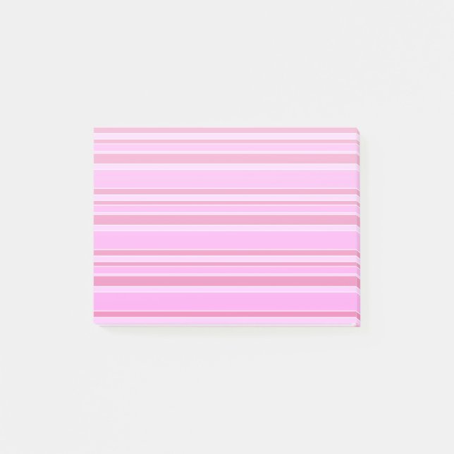 Pink stripes post-it notes (Front)