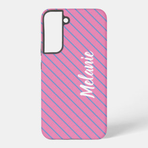 Pink Stripes Samsung Galaxy S22 Cell Phone Case