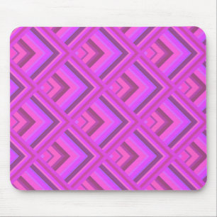 Pink stripes scale pattern mouse mat