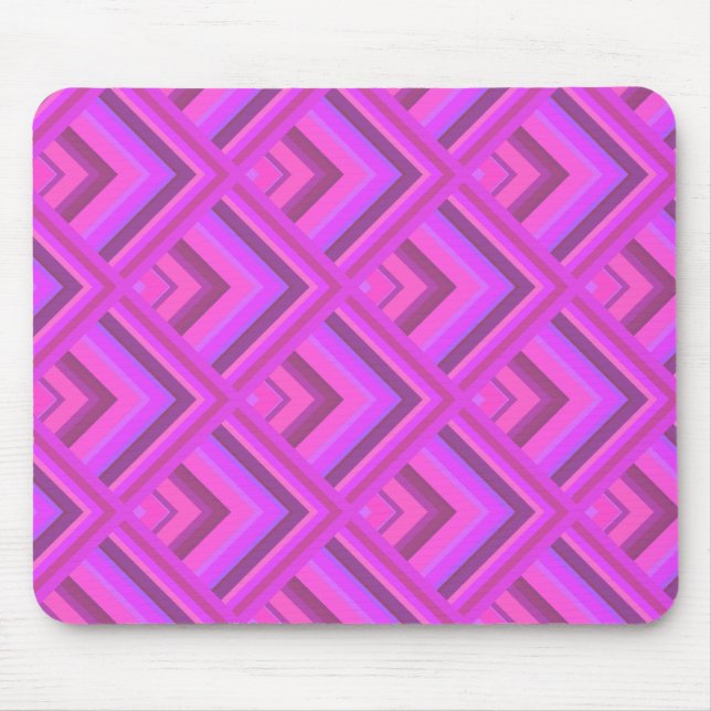 Pink stripes scale pattern mouse mat (Front)