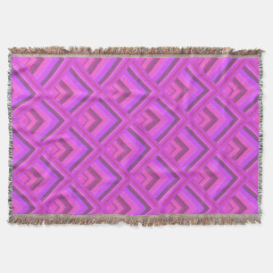 Pink stripes scale pattern throw blanket
