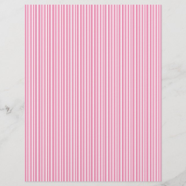 Pink stripes scrapbook paper design (Front)