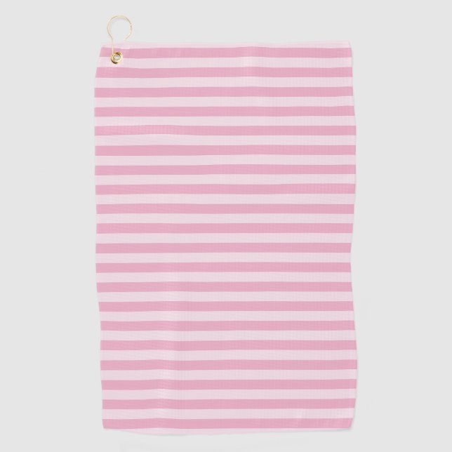 Pink Stripes Seamless Pattern Golf Towel (Front)