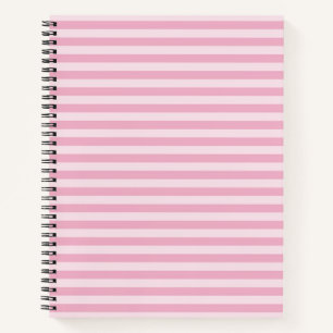 Pink Stripes Seamless Pattern Notebook