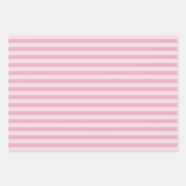 Pink Stripes Seamless Pattern Wrapping Paper Sheet (Front)