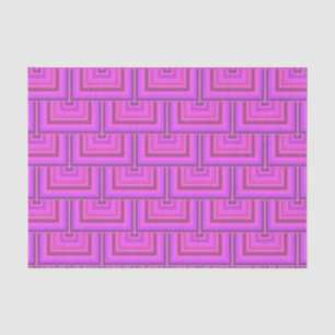 Pink stripes square scales pattern tissue paper