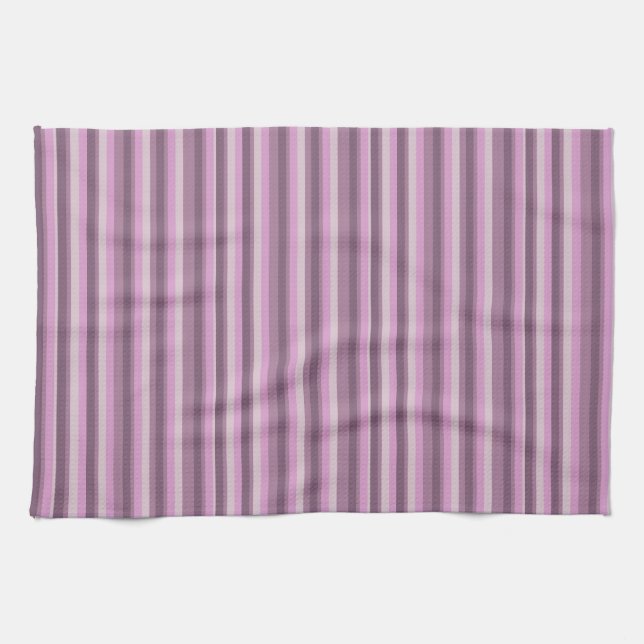Pink stripes tea towel (Horizontal)