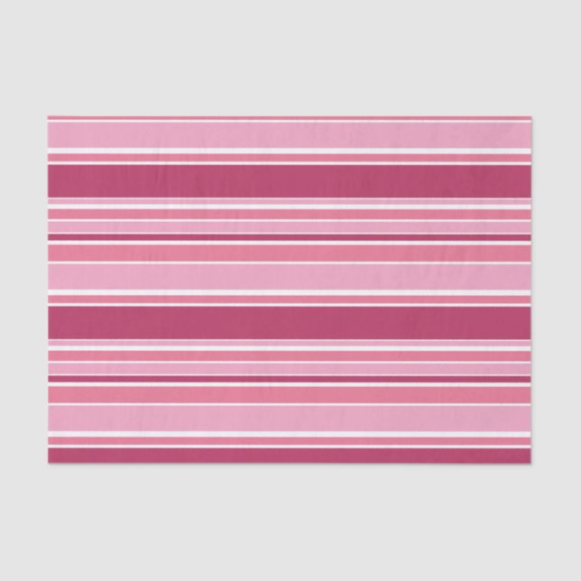 Pink stripes tissue paper (Front)