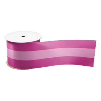 Pink Stripes Vibrant Elegant Unique Cool Gift Wrap Satin Ribbon