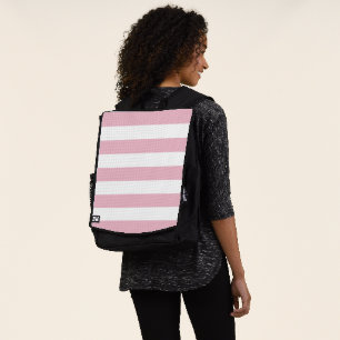 Pink Stripes, White Stripes, Striped Pattern Backpack