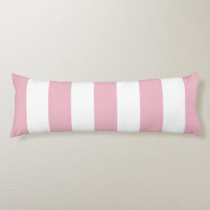 Pink Stripes, White Stripes, Striped Pattern Body Cushion