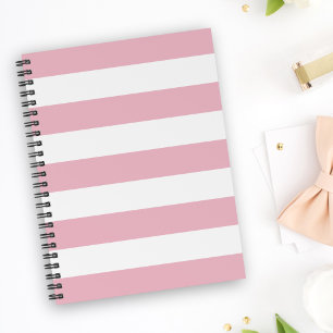 Pink Stripes, White Stripes, Striped Pattern Planner