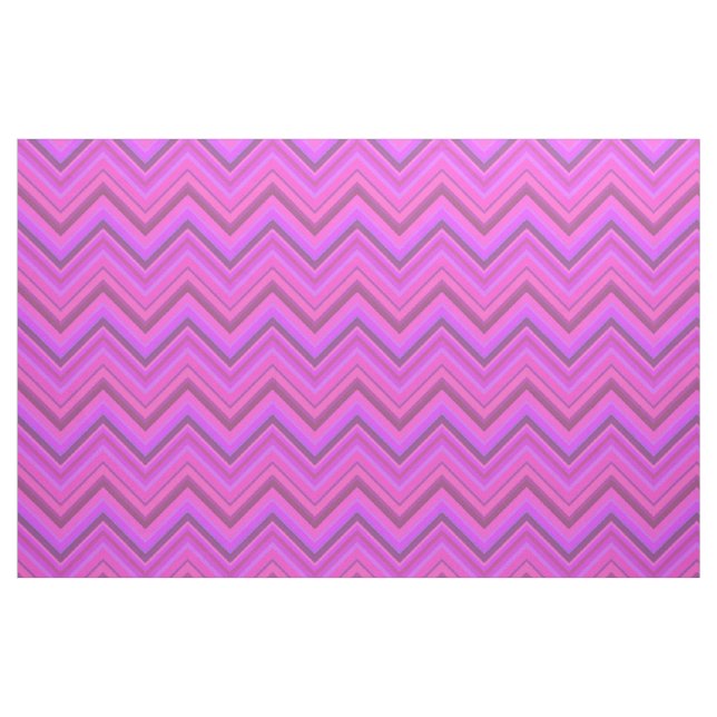 Pink stripes zigzag pattern fabric (Fat Quarter)