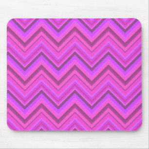 Pink stripes zigzag pattern mouse mat