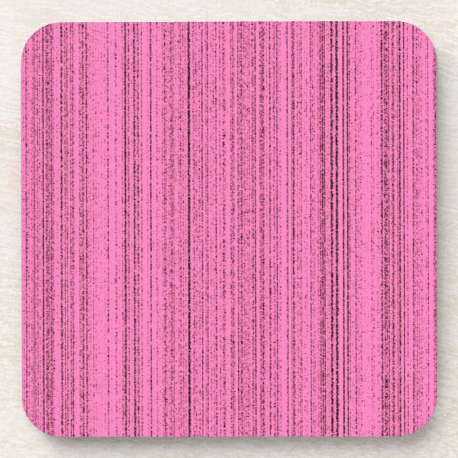 Pink Strips Coaster (Front)