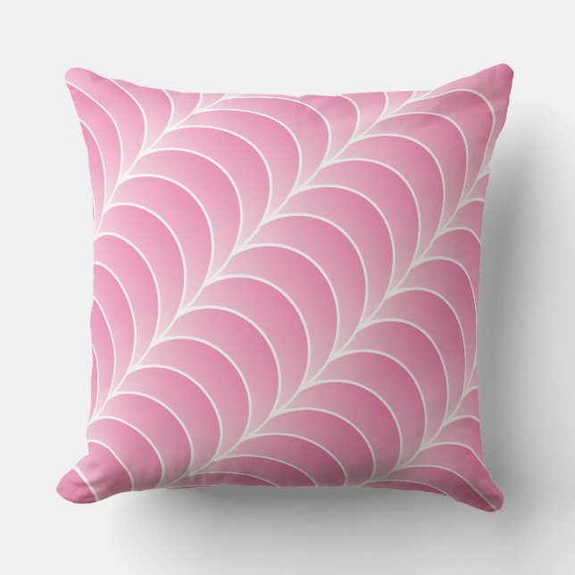 pink strips throw pillow (Front)