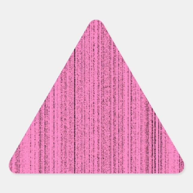 Pink Strips Triangle Sticker (Front)