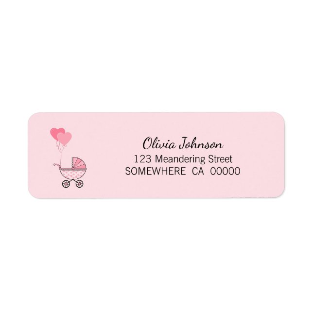 Pink Stroller Return Address (Front)