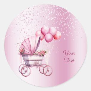 Pink Stroller Sticker