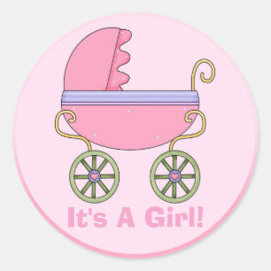 Pink Stroller Stickers