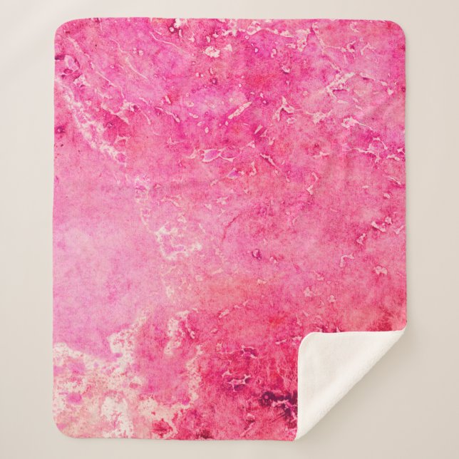 Pink Structures made in manual on a paper paintsba Sherpa Blanket (Front)