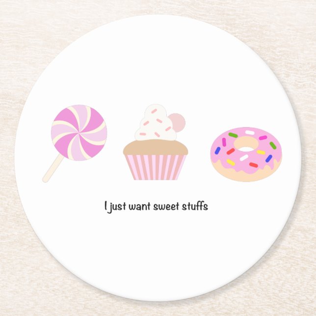 Pink stuffs coaster (Front)