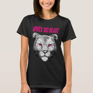 Pink Style Apres Ski Snow Leopard T-Shirt