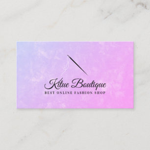 Pink Stylish Needle Threads Seamstress Sewing Business Card