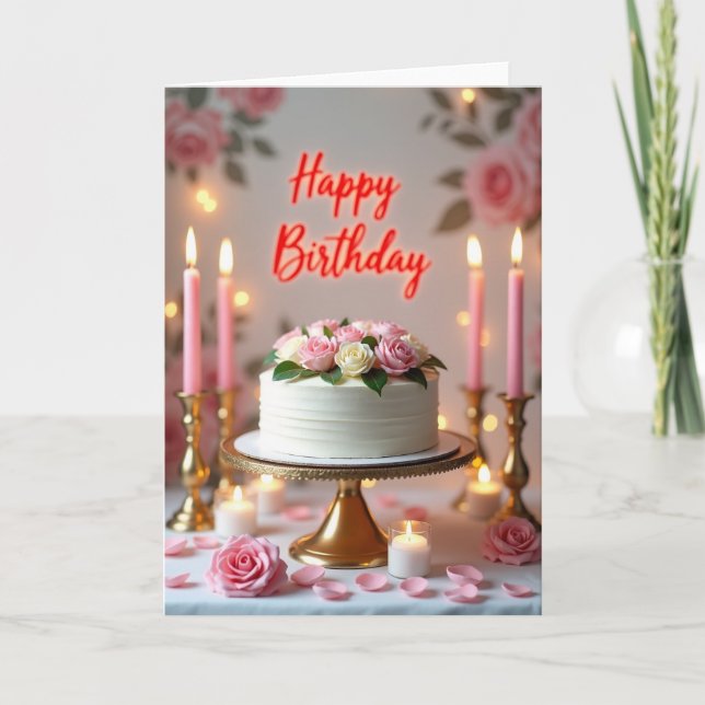Pink Sugar Birthday Card (Front)