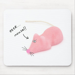 pink sugar mouse "eeek mouse" novelty mouse mat