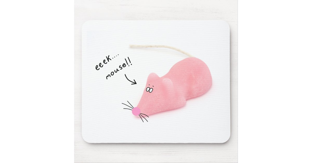 Pink Sugar Mouse Eeek Mouse Novelty Mouse Mat Zazzle Co Uk