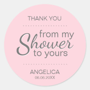 Pink Sugar Scrub Bridal Shower Favour Mason Jar Classic Round Sticker