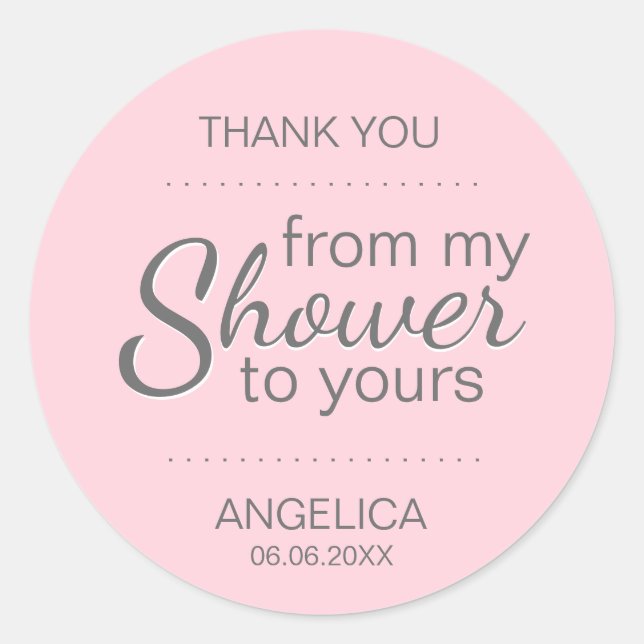 Pink Sugar Scrub Bridal Shower Favour Mason Jar Classic Round Sticker (Front)