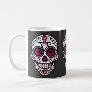 Pink Sugar Skull, Day Of The Dead  Coffee Mug