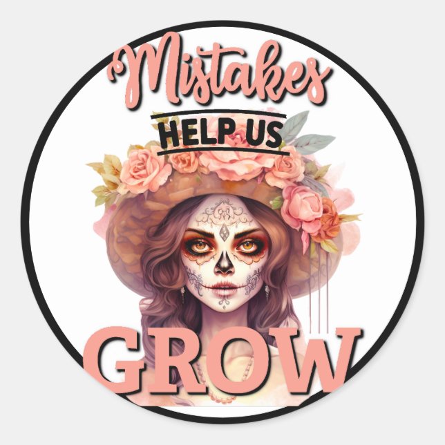 Pink Sugar Skull Delights Classic Round Sticker (Front)