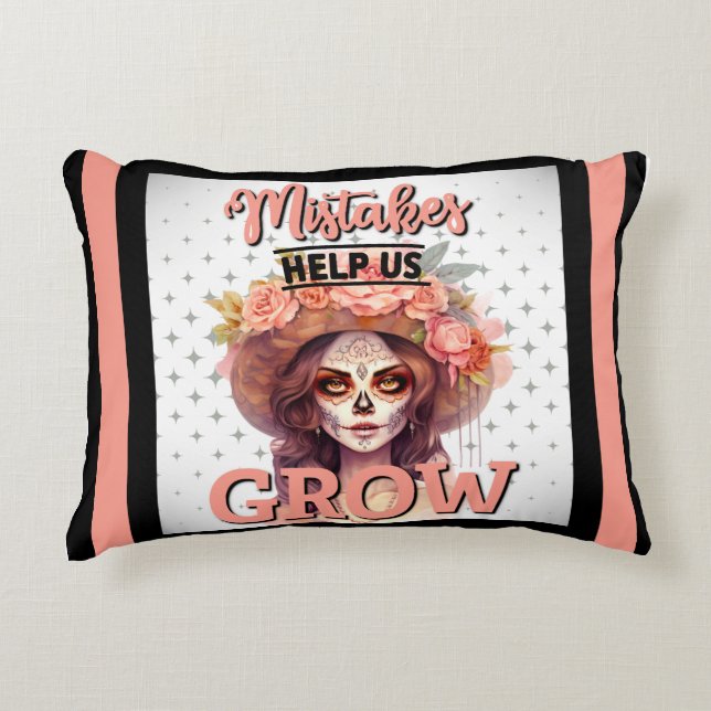 Pink Sugar Skull Delights Decorative Cushion (Front)