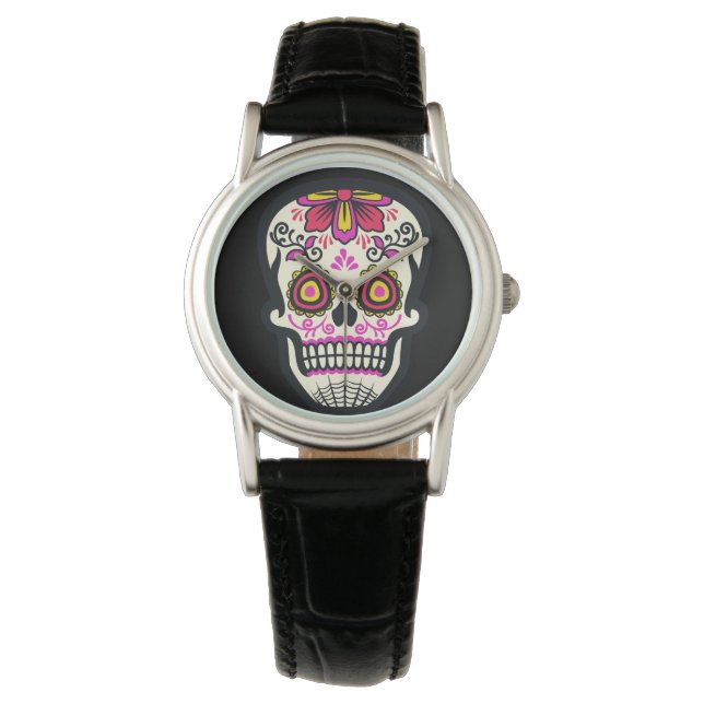 Pink Sugar Skull Watch (Front)