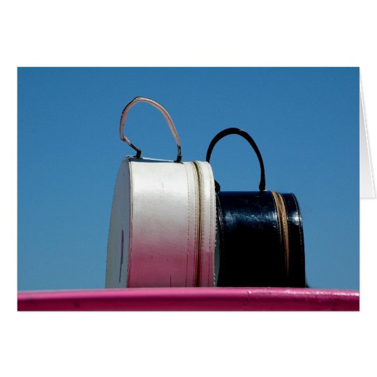 Pink suitcase card